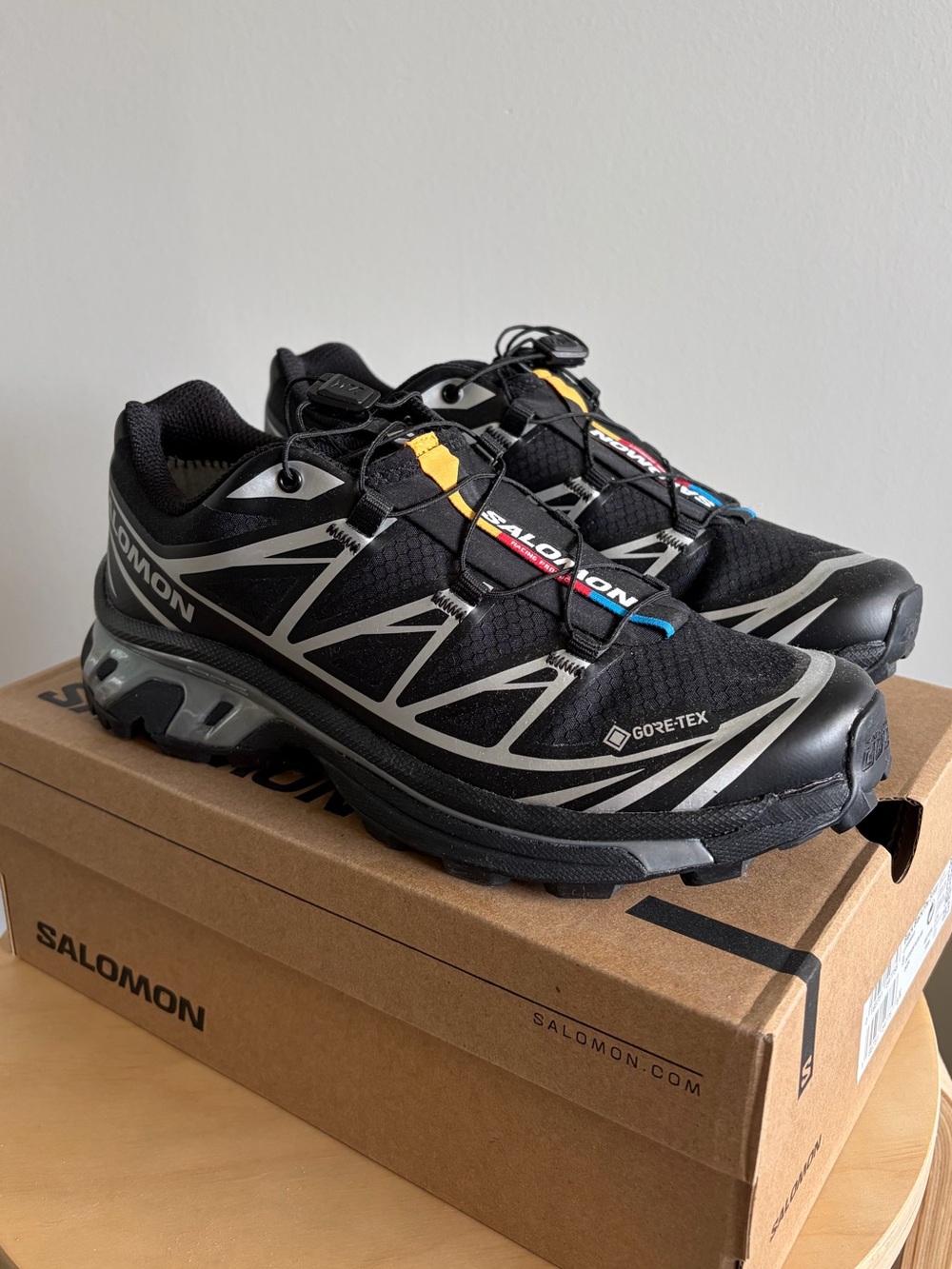 Salomon XTC-6 GTX Sneakers in Black and Silver